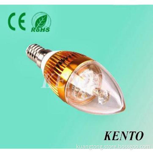 Dimmable LED Candle Bulb with 3W Power and high quality Chip